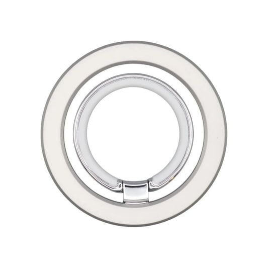 Siacase Smartphone Fingerring Halter in Silber und Weiß für sicheren Halt und als praktischer Standfuß.
